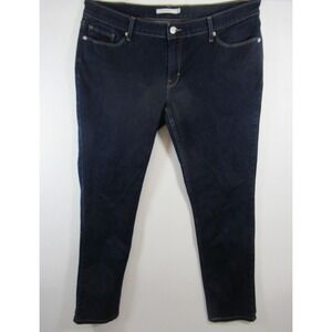Levis 524 Skinny Jeans Junior Size 15 Blue Dark Wash Stretch